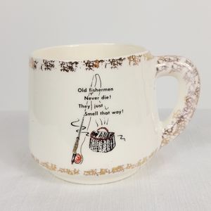 Old Fisherman Gold Accented Coffee Mug